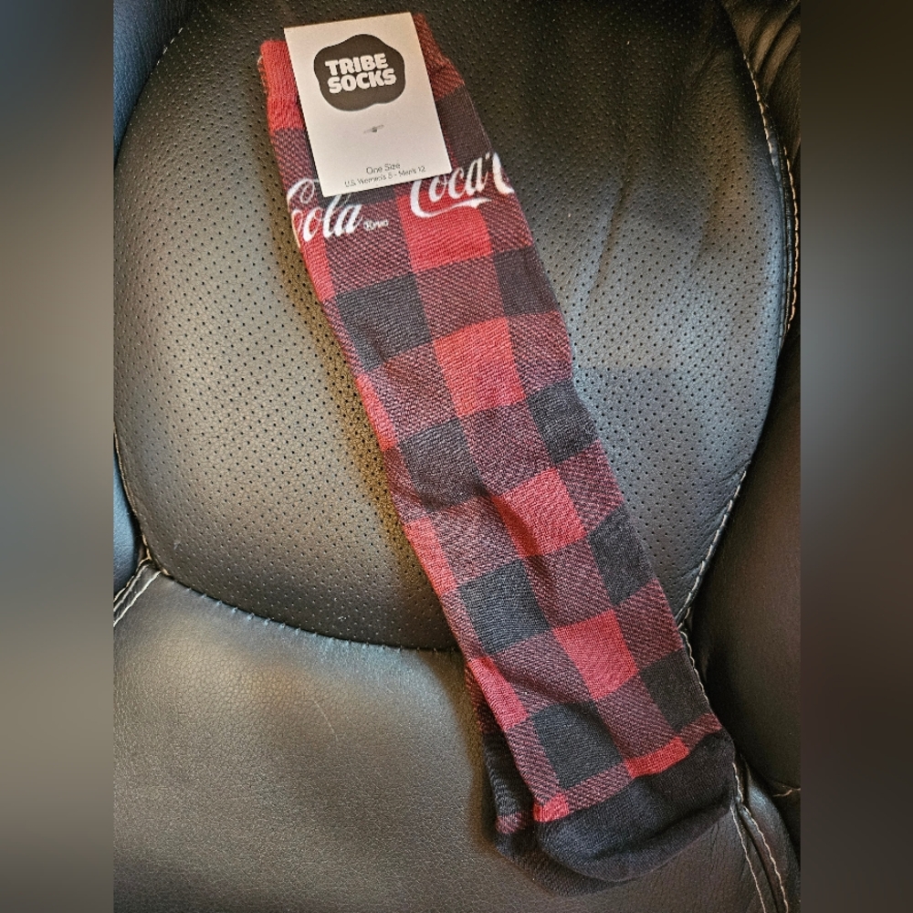 NWT Plaid‎ Coca-Cola Socks